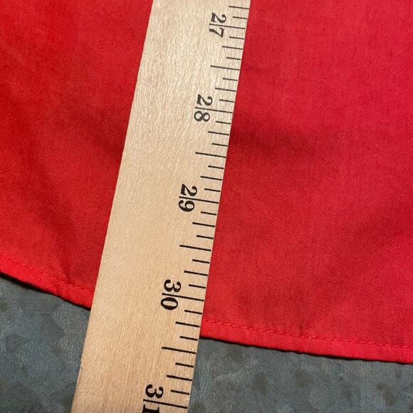 Vintage Handmade Scarecrow Button Up Shirt Large Straw Fall Harvest Patches Red - Picture 14 of 14